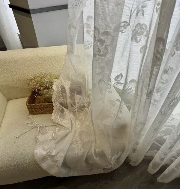 Lace Floral Jacquard Window Screen - French Pastoral Style Light-Transmitting Decor For Keqiao Wholesale B2B 5 Keqiao French Pastoral Lace Floral Jacquard Window Screen - B2B Wholesale Light-Transmitting Decor That Complements Homecurtain.vip Curtains 图片标题(Title):Keqiao Floral Jacquard Window Screen - French