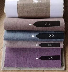 Linen Cafe Curtains - Premium Keqiao Multicolored Linen Fabric