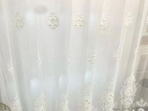 Keqiao европейский стиль французский белый вышивка занавес - B2B оптовая элегантный классический декор