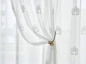 Light luxury pearl sequin embroidered window screen