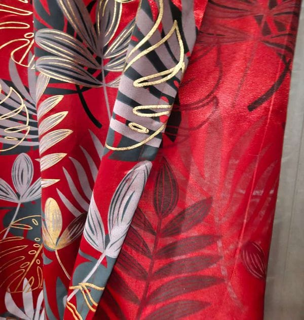 China Curtain Fabric Wholesale 4 Keqiao Tropical Plant Print Curtains - B2B Wholesale Vibrant Living Room Decor