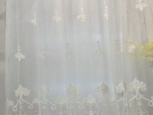 Keqiao European lace white sheer window screen - B2B wholesale elegant light-filtering decor