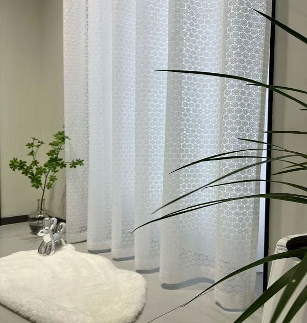 Keqiao, Shaoxing, China White Patterned Sheer Window Screen - B2B Wholesale Versatile Light-Filtering Bedroom Living Room Decor 4 Keqiao White Patterned Sheer Window Screen - B2B Wholesale Versatile Light-Filtering Decor