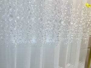 Keqiao European curly grass embroidered window screen - B2B wholesale delicate light-filtering decor