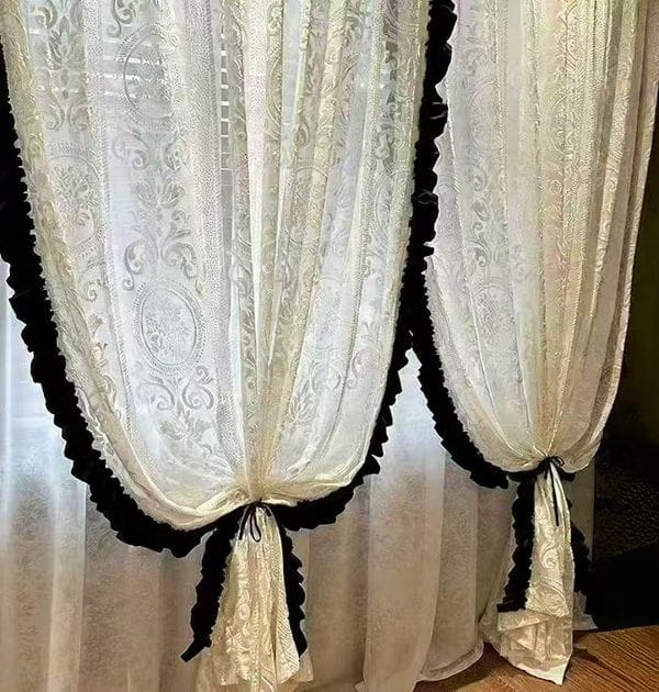 Premium French Sheer Curtain Wholesale | Keqiao Lightweight Sheer - X-Homecurtain.com 3 French Lace Sheer Curtains Create A Romantic Atmosphere In Bedrooms, Perfect For Residential And Hotel Projects.
