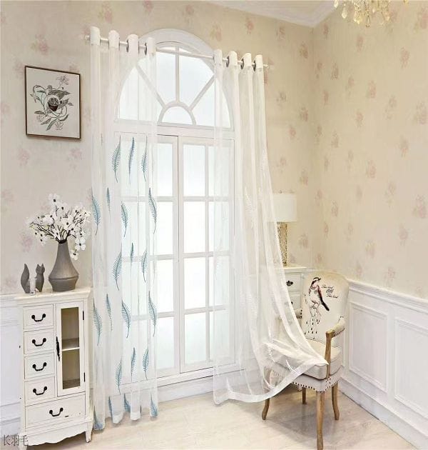 Keqiao, Shaoxing, China Blue Feather Embroidery Simple Window Screen - B2B Wholesale Soft Charm Fresh Space Decor 6 Keqiao Blue Feather Embroidery Window Screen - B2B Wholesale Soft Charm Fresh Decor
