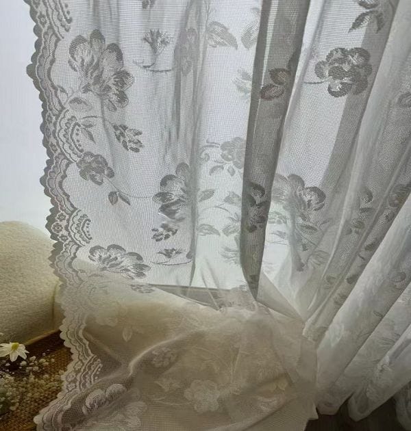 Lace Floral Jacquard Window Screen - French Pastoral Style Light-Transmitting Decor For Keqiao Wholesale B2B 8 Keqiao French Pastoral Lace Floral Jacquard Window Screen - B2B Wholesale Light-Transmitting Decor That Complements Homecurtain.vip Curtains 图片标题(Title):Keqiao Floral Jacquard Window Screen - French