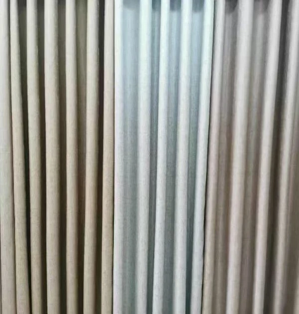 Plain Linen Curtains Wholesale Blended Fabric Swatches