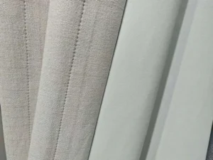 100% Blackout Fabric Detail - White Backing & Textured Front (13 Colors)