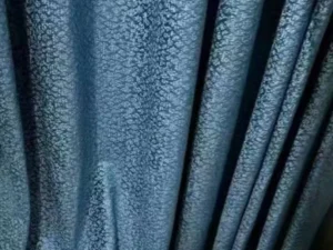 Keqiao China Dark Blue Multi-Color Velvet Curtain Fabric