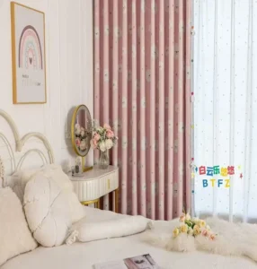 Wholesale kids chenille curtains - safe cordless design