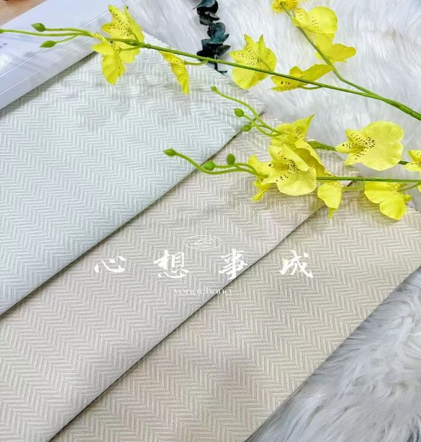 Premium Wholesale Herringbone Curtain Fabric With Classic Weave, Ideal For Bulk Supply