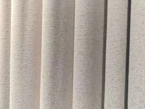 close up plain woven linen fabric breathable curtain material
