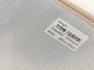cloud grey slub cotton polyester curtain fabric texture detail