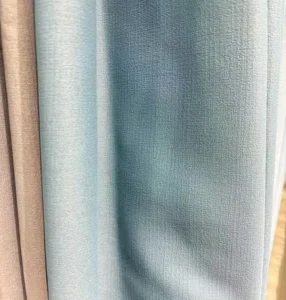 modern living room textured curtain fabric blue grey