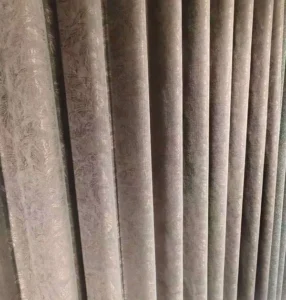 patterned embossed velvet fabric closeup
