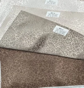 Close-up of High Precision Jacquard Leaf Texture - 100% Polyester Curtain Material