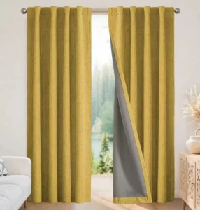 Extra wide seamless blackout linen curtain fabric rolls