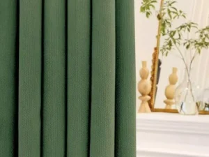 Wholesale heavyweight chenille blackout curtain fabric in green for hotel projects