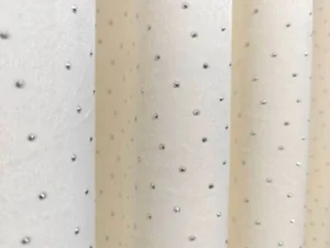 Luxury beaded hotel curtain fabric with custom rhinestone design