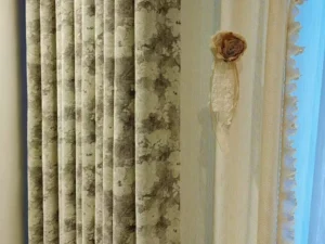 Wholesale 1500gsm cashmere jacquard curtain fabric with luxury floral pattern.