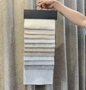 1500g soundproof curtain fabric color swatches from direct China supplier