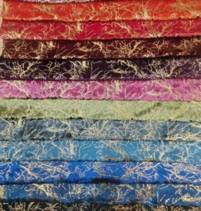 Hotel project custom gold branch pattern velvet blackout drapery fabric