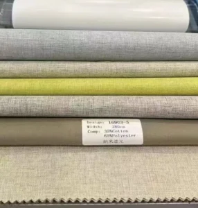 Wholesale 100% blackout nano faux linen curtains, 280cm extra wide width, 720gsm heavyweight fabric in stock.