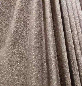 Textured 1300g heavyweight faux linen blackout curtain fabric for wholesale